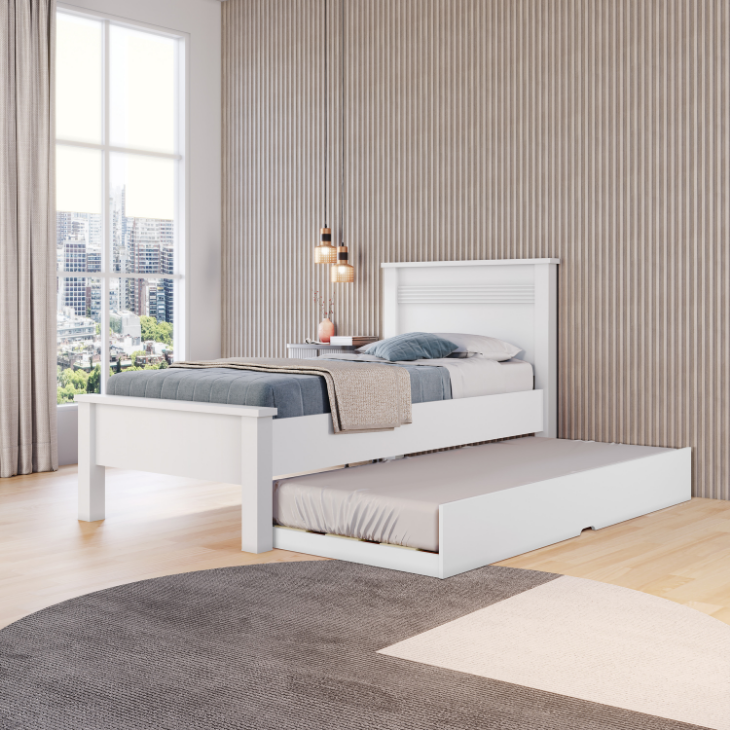 Cama Barcelona Solteiro Branco